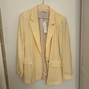 Topshop yellow blazer NWT